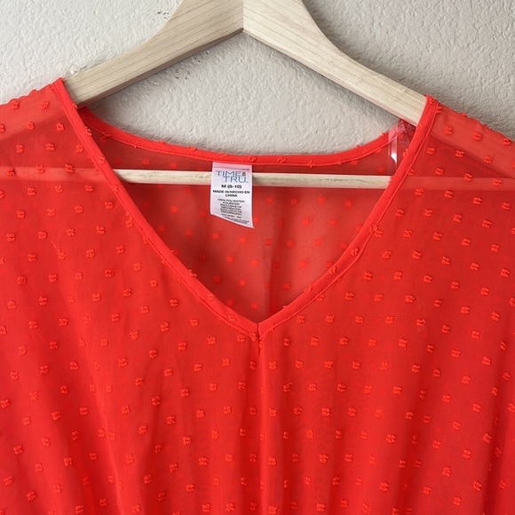 Time and Tru Swim Cover Up Orange Size Medium - Picture 6 of 8